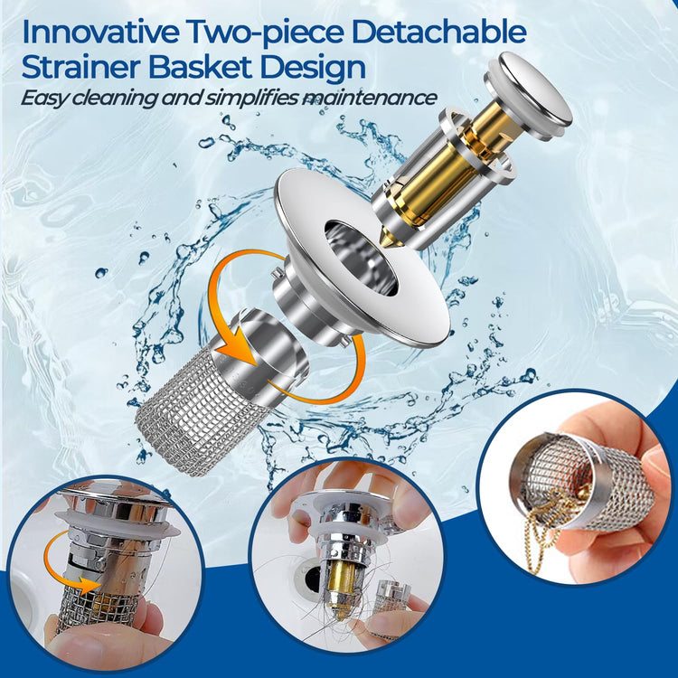 Bathroom Sink Drain Strainer (3 Count)