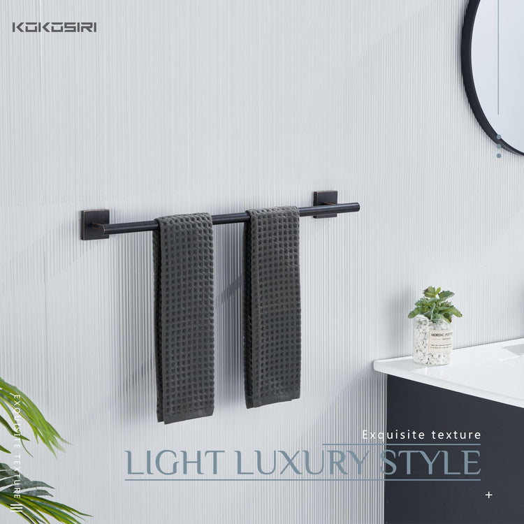 Bathroom Towel Bar Bath Towel Holders for Toilet Kitchen Cabinet Wall Mount 24 Inch