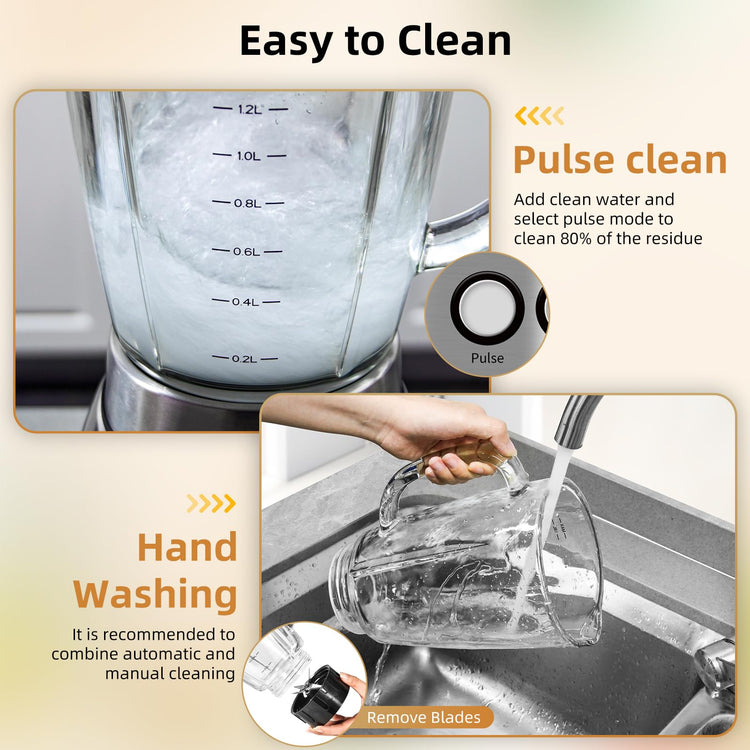 800 Watt Fast Countertop Blender for Smoothies and Shakes