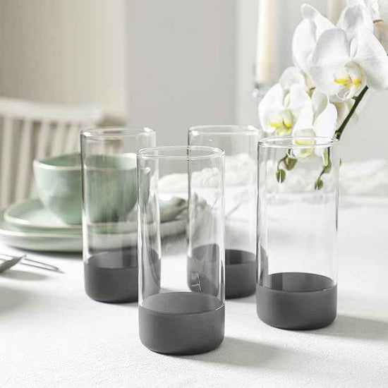 Stone Lain Mirella 32-Piece Dinnerware Set Stoneware, Borosilicate Glass, Light Green