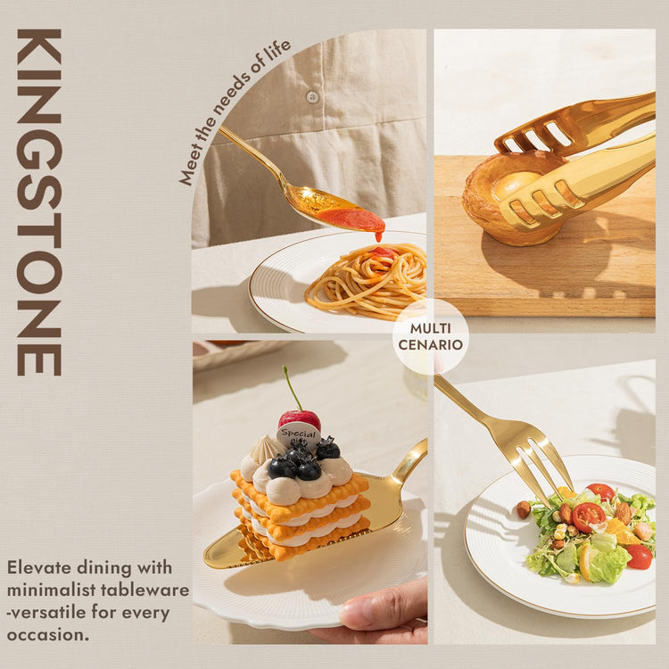 18 10 Large Hostess Gold Serving Utensils (10 Count)