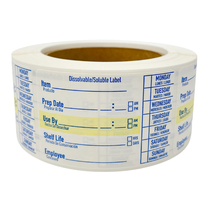 2x3 Dissolvable Food Labels