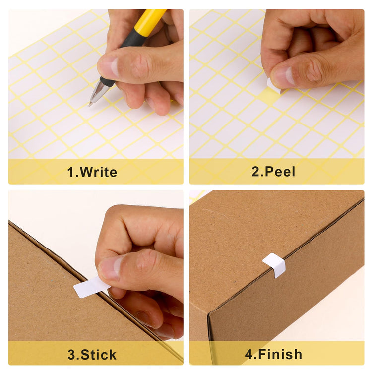 30 Sheets White Labels Stickers for Writing 10 X 20 mm Small Price Tags Blank Storage Container Stickers for Jars File Folders School Office Kitchen (3360 Count)