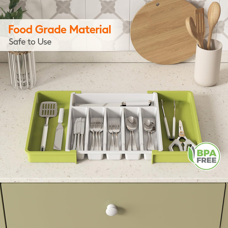 Extra Large Silverware Drawer Organizer