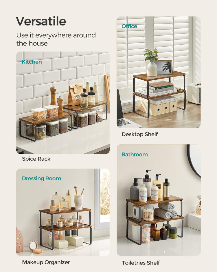 Cabinet Organizer Shelf (4 Count)
