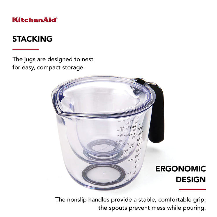 KQ298OSOBA Gourmet Set of 3 Measuring Jugs (3 Count)