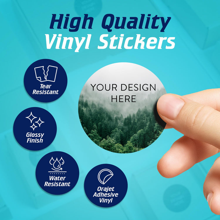 Custom Vinyl Stickers Your Image (100 Count)