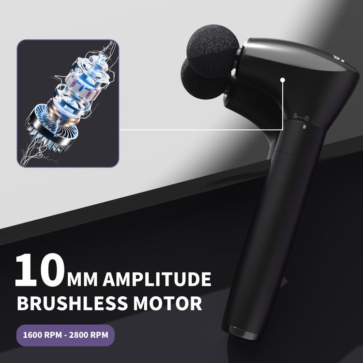 2-in-1 Detachable Muscle Massage Gun Deep Tissue with Extension Handle