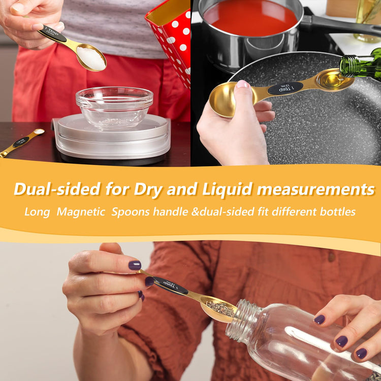 Magnetic Measuring Cups & Spoons Set for Cooking