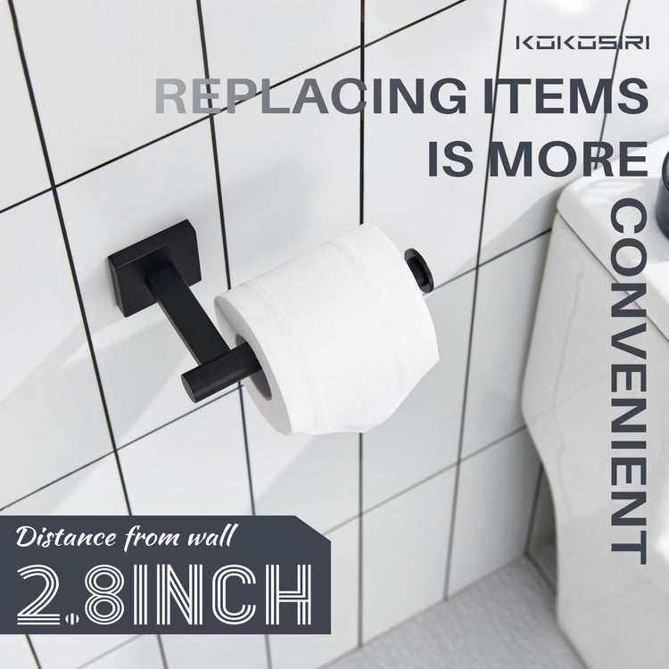 Toilet Paper Holder for Bathroom Toilet Roll Holder Hold Mega Rolls Wall Mounted