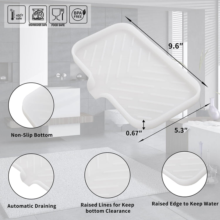 Silicone Soap Dish with Drain Spout