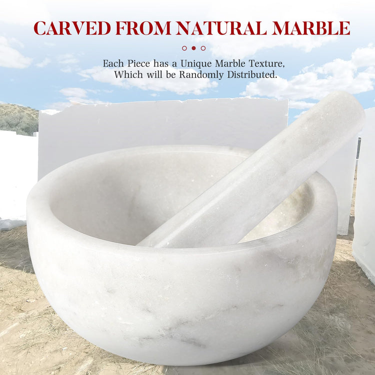 Marble Mortar and Pestle Set