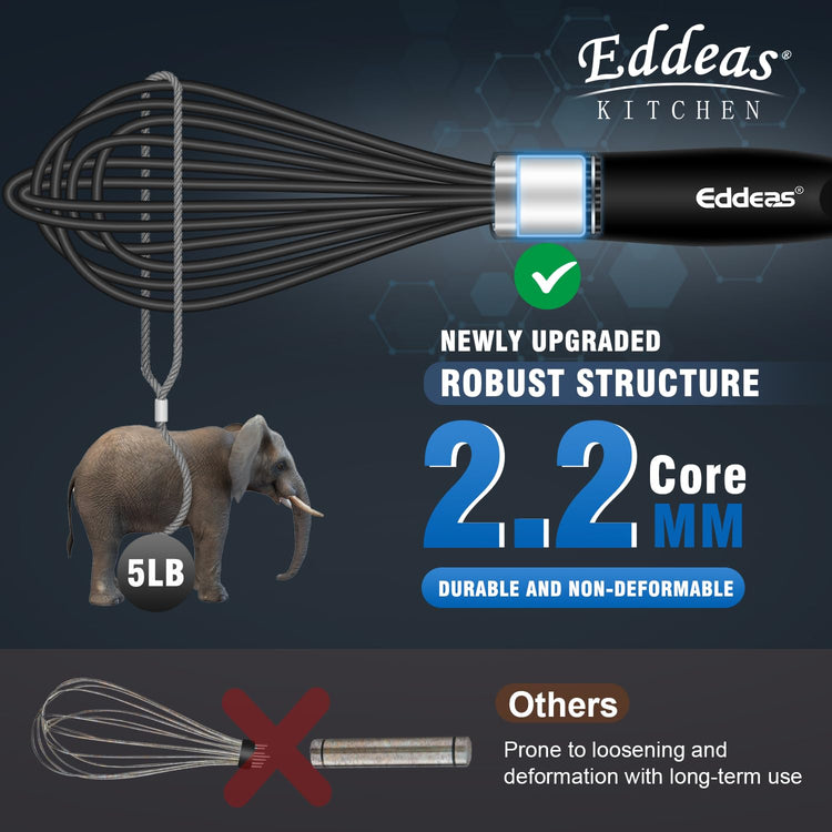 Whisks For Cooking Up To 500°F Silicone Whisk tool Non (3 Count)