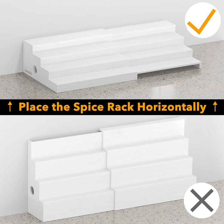 Bamboo Spice Rack Organizer for Cabinet
