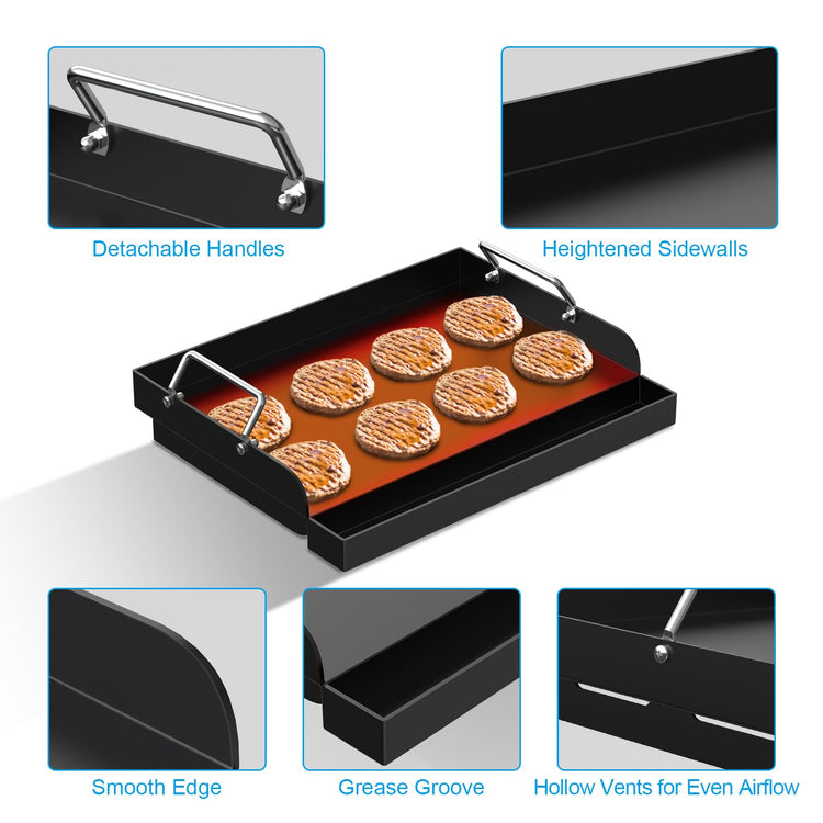 17" x13" Universal Griddle Insert for for Charcoal