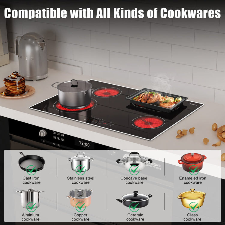 30 Inch Electric Cooktop 4 Burners