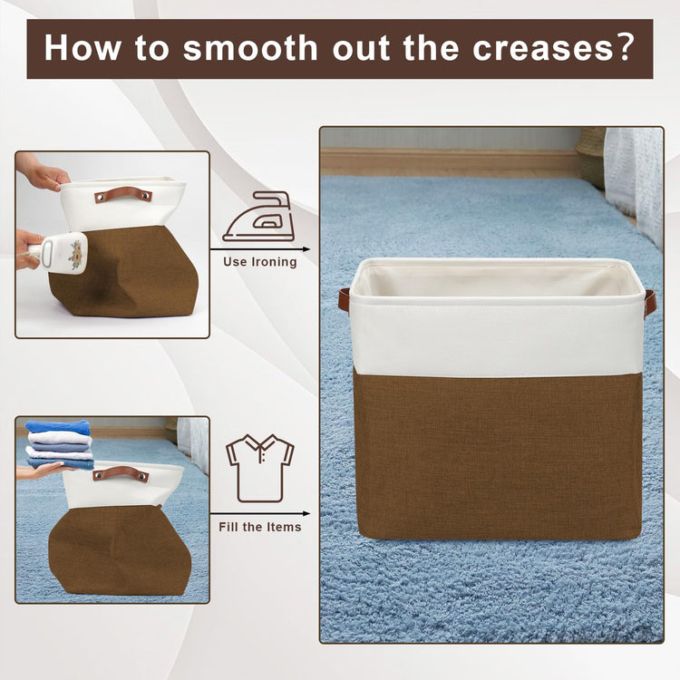 Large Fabric Storage Baskets (3 Count)