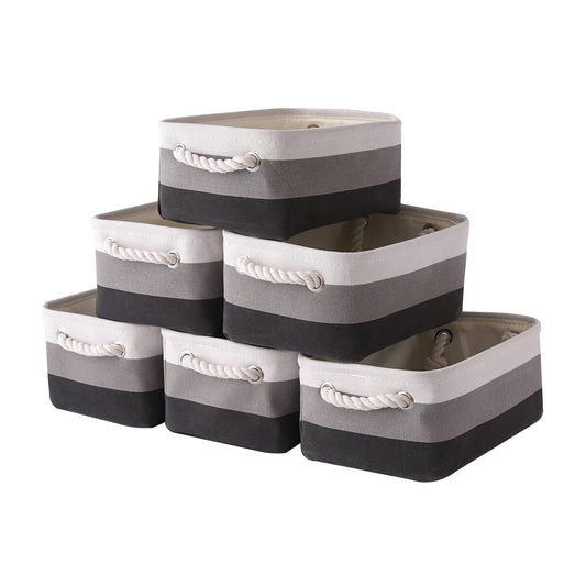 Small Storage Baskets for Shelves (6 Count)