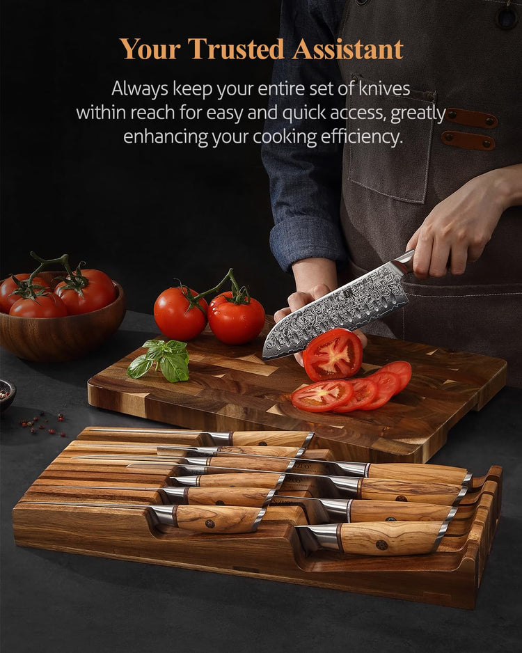 In drawer Knife Block