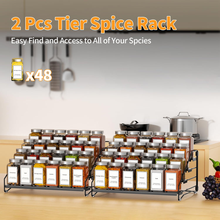 4 Tier Spice Rack Organizer (2 Count)