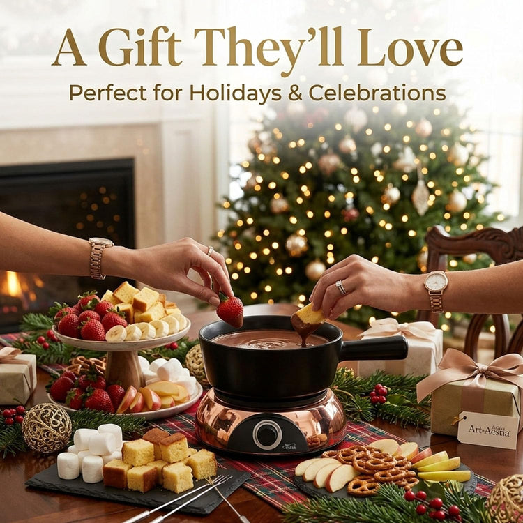 Electric Dip Warmer & Fondue Pot with Adjustable Temperature