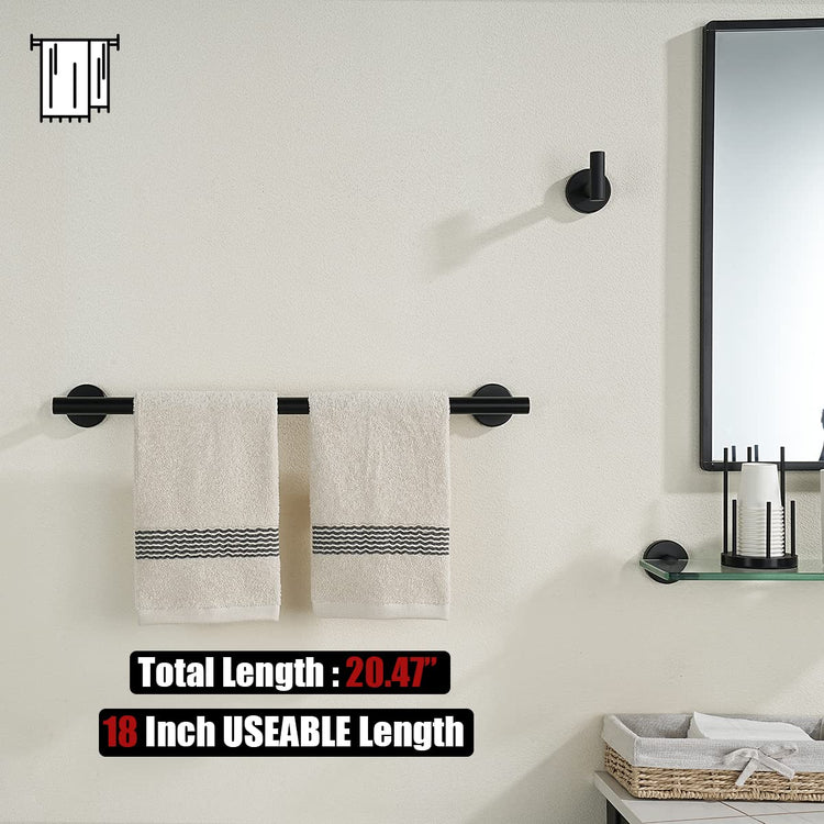 Black Towel Bar (2 Count)