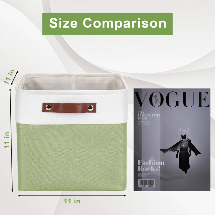 Collapsible Fabric Storage Cubes 11x11 Cube Storage Bins (4 Count)