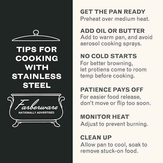 Farberware Classic Series Stainless Steel Pots and Pans with Baking Sheet Pan, Cooking Tools, and Lids, Induction Ready, Dishwasher Safe, 10 Piece Cookware Set, Metal Utensil Safe - Stainless Steel