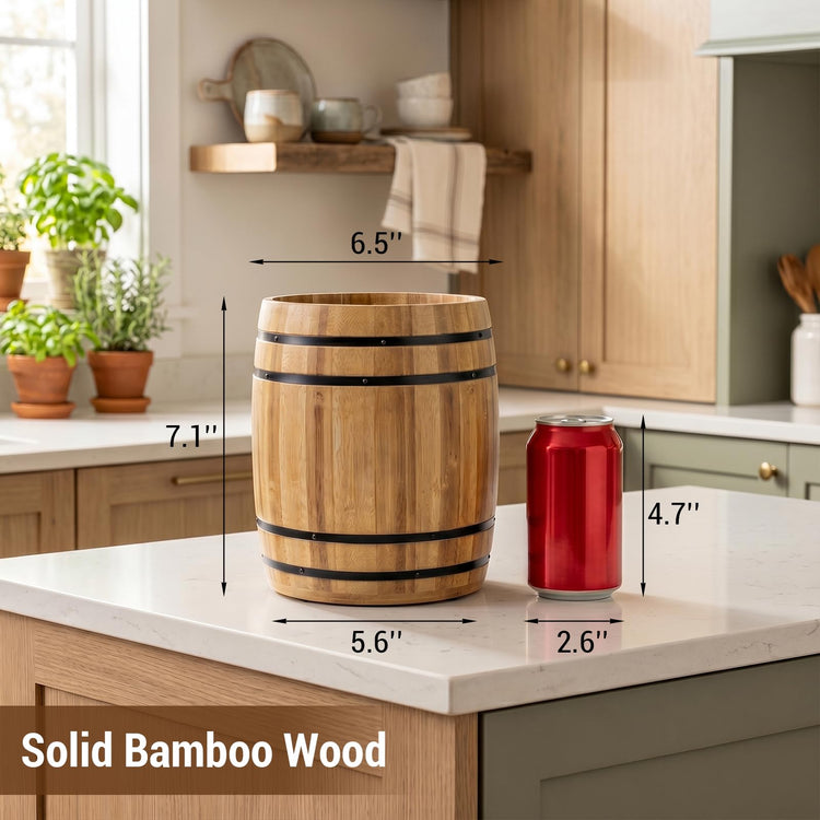 Wine Barrel Design Kitchen Utensil Crock