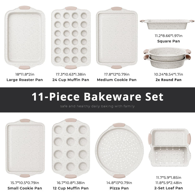 11 Piece Baking Pans Set Nonstick