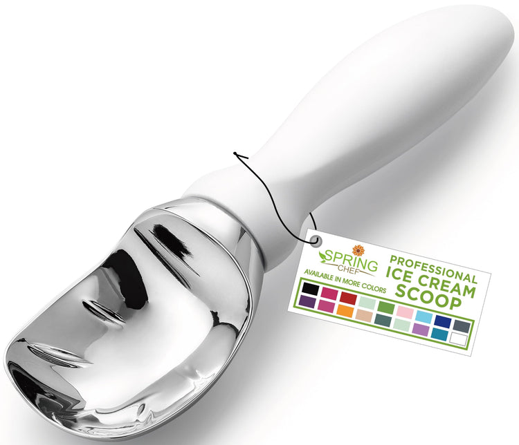Heavy Duty Metal Ice Cream Scoop with Soft Grip Handle