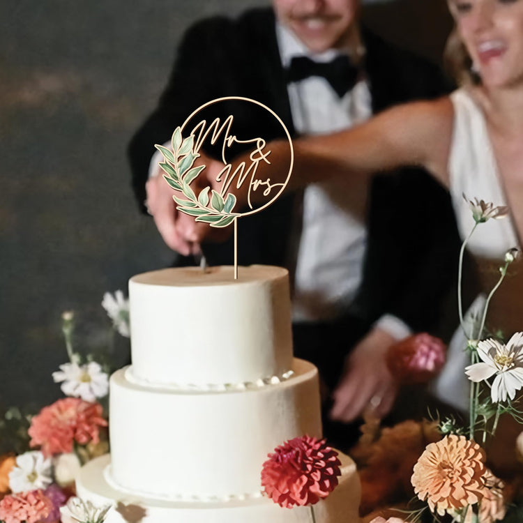 Mr & Mrs Wedding Cake Topper
