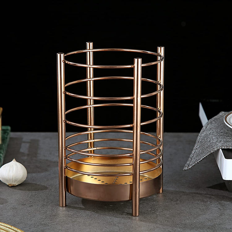 Copper Kitchen Utensil Holder for Kitchen Counter