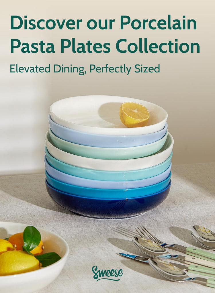 Pasta Bowls 22 Ounce Salad Serving Bowls Set of 6 (6 Count)