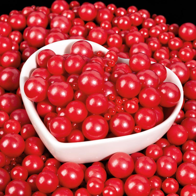 Edible Red Pearl Sprinkles (4.5 Ounce)
