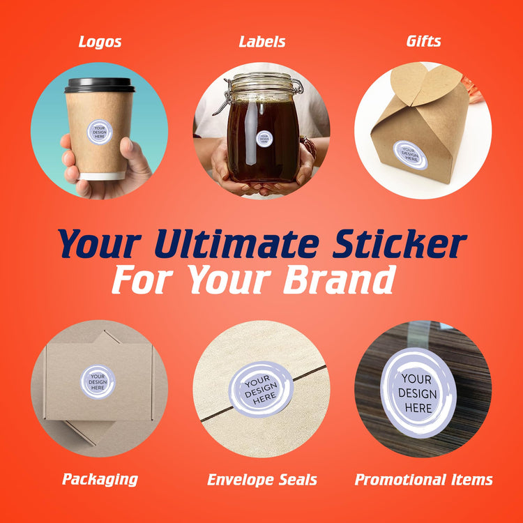 Custom Vinyl Stickers Your Image (100 Count)