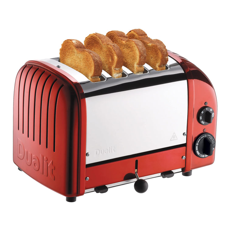 Classic 4 Slice NewGen Apple Candy Red Toaster