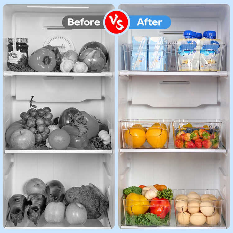Clear Plastic Storage Bins (8 Count)