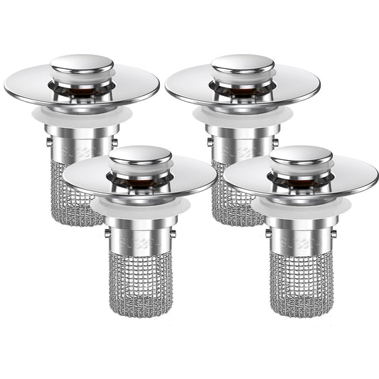 Bathroom Sink Drain Strainer (4 Count)