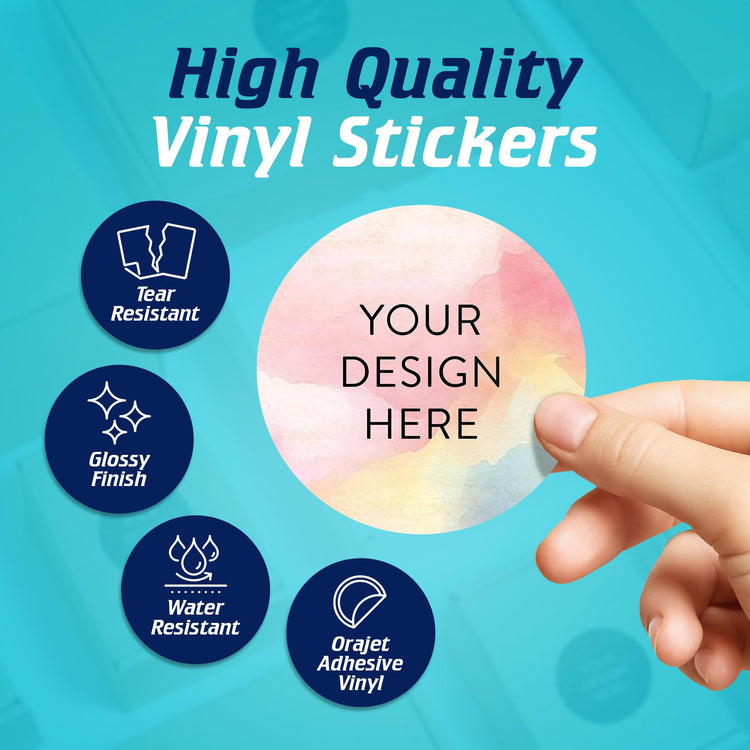 100 Custom Vinyl Stickers (100 Count)