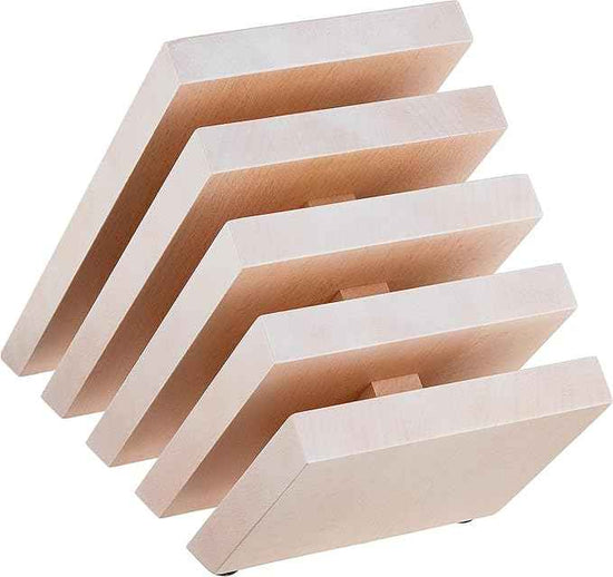 ZWILLING Italian Slanted Magnetic Knife Block - White-Colored Beechwood