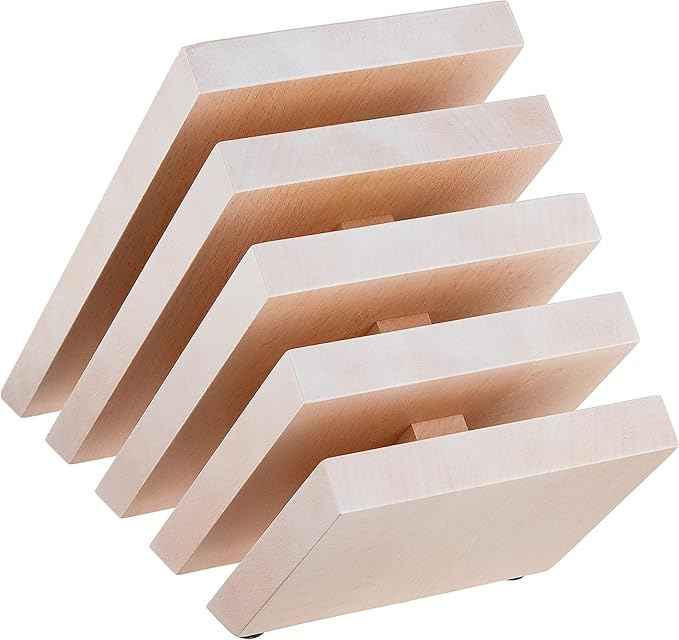 ZWILLING Italian Slanted Magnetic Knife Block - White-Colored Beechwood