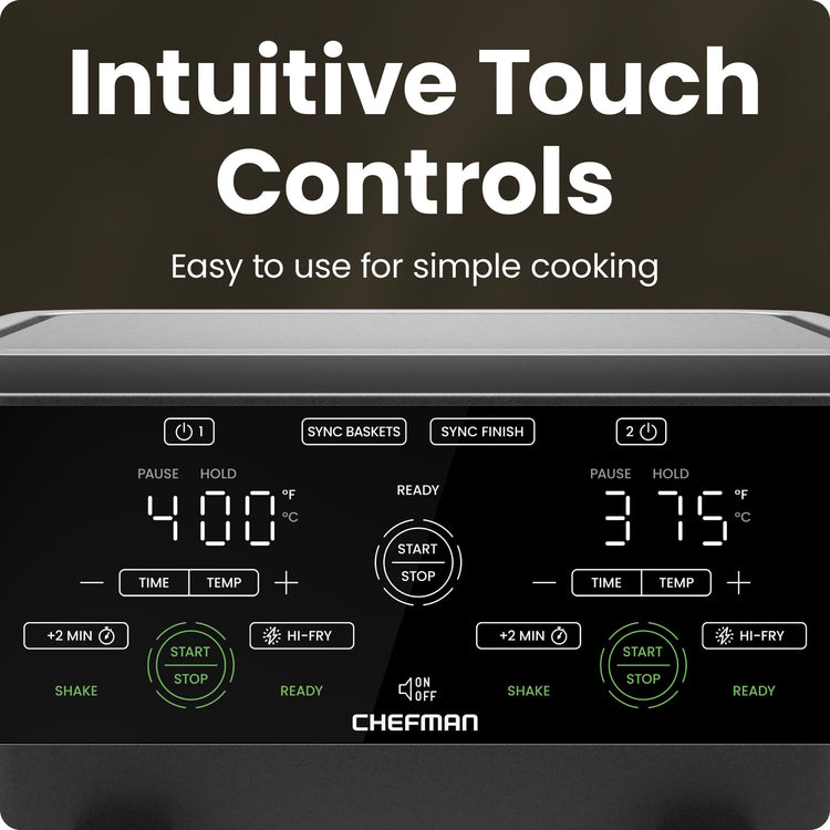 6 Quart Dual Basket Air Fryer Oven with Easy View Windows (2 Count)
