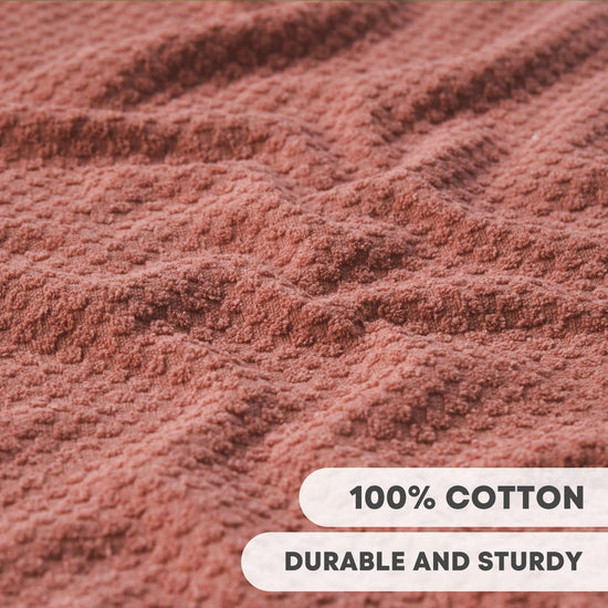 Artoid Mode Ring Spun Cotton Red Dishcloth Kitchen Towels, 12x12 Inch Ultra Soft Absorbent Quick Drying Household Cleaning Kitchen Rags Set of 4 - Nestoria