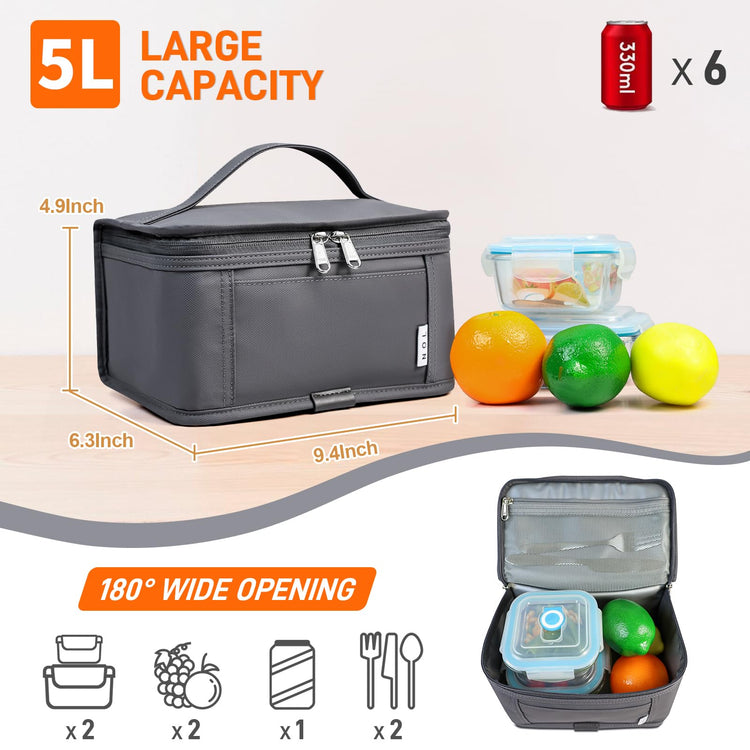 NOL Small Lunch Bag Mini Lunch Box Insulated Lunch Bag for Men
