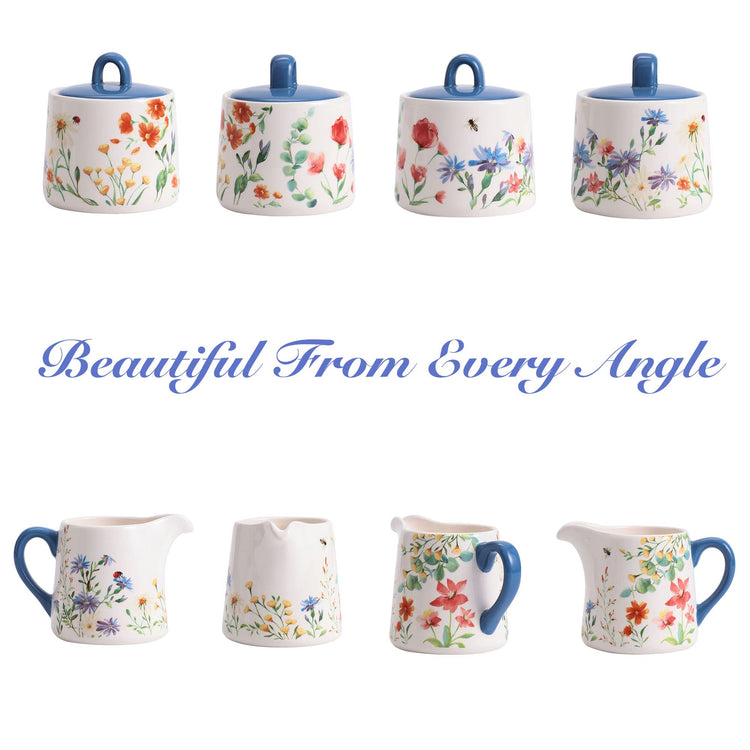 Summer Provence Ceramic Sugar and Creamer Set