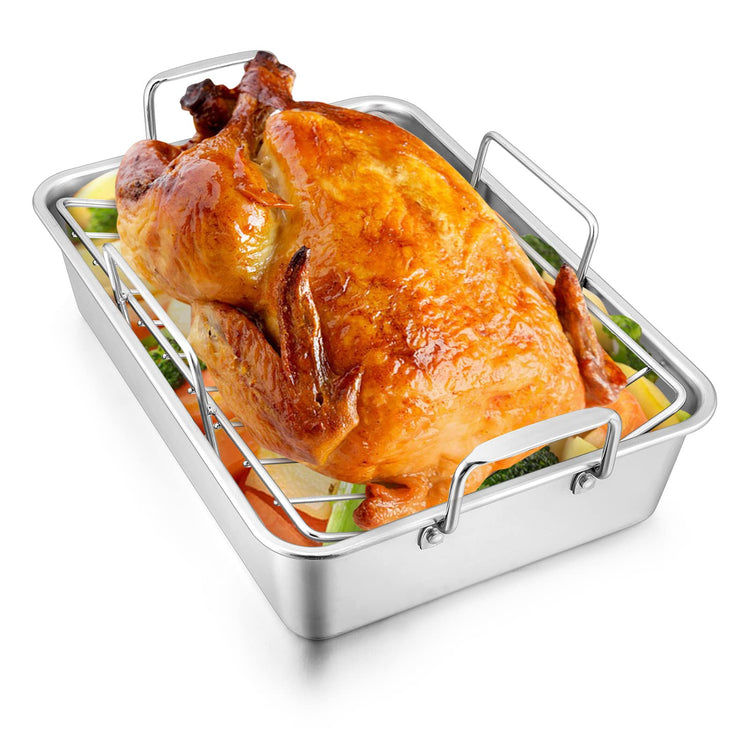 Roasting Pan with Rack for Turkey Chicken