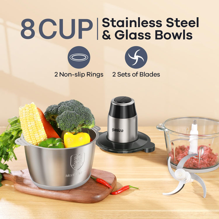 Food Processors with 2 Bowls