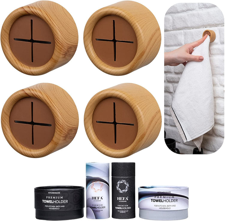 Self Adhesive Dish Towel Holder Hooks (4 Count)