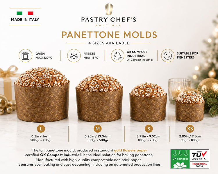 Thin Panettone Paper Pan Mold (12 Count)
